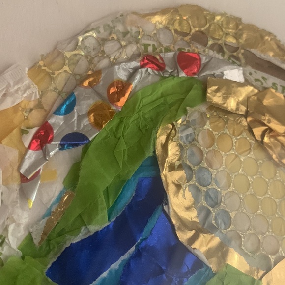 9x12 Signed Original Art Collage on Watercolor Paper - Junk Bird - Weird Art - Picture 3 of 3